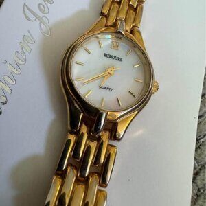 Rumours Ladies Quartz Watch 23mm Round Gold Tone Metal Band